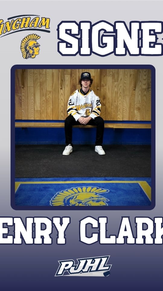 📢 The Wingham Ironmen are excited to announce the signing of 2009-born goaltender Henry Clarke! 

Henry joins the Ironmen after spending last season with the Kitchener Jr. Rangers U18AAA, where he posted an impressive 2.99 goals-against average.

Known for his calm demeanor, strong work ethic, and commitment to his position, Henry brings stability and confidence between the pipes. His ability to stay composed under pressure makes him a tremendous addition to our roster and helps solidify the crease heading into the upcoming season.

Please join us in welcoming Henry and his family to the Ironmen organization! 🟦🟨

#IronmenHockey #Tinmen #PJHL
