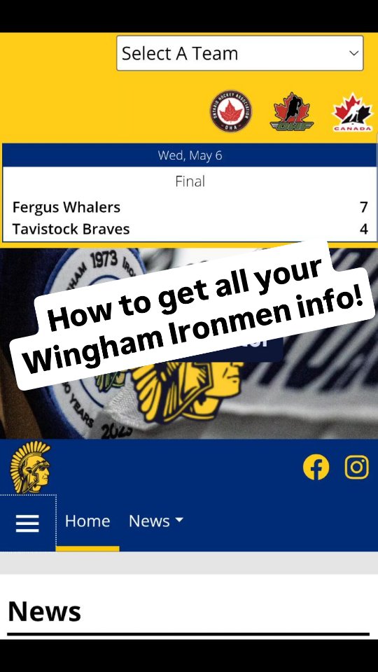 🟦🟨 The PJHL has taken on the gargantuan task of moving all teams to GameSheet, and websites and the PJHL app are still being updated. 

We've got things mostly done on our end, so you can check in on the schedule, players, stats, and more right from our website: winghamironmen.pjhlon.hockeytech.com 🟦🟨

Does anyone want to see how this works on a desktop?

#Ironmen #Tinmen #PJHL