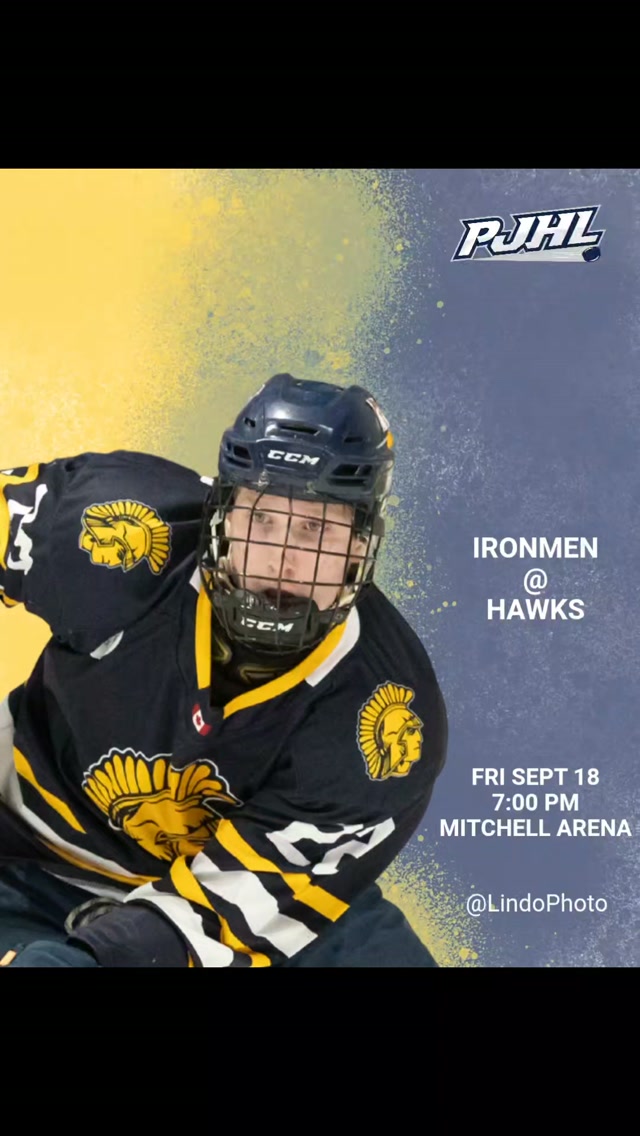 ONE MORE AWAY GAME BEFORE TOMORROW'S HOME OPENER!
🏒Game Day in Mitchell vs the Hawks!!
🕗 Puck drop 7 pm
LET'S GO IRONMEN🟦🟨

📷 @lindophoto
